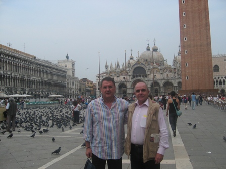 Venecia, 2006. Con Carlos Martínez