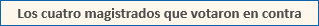 Los cuatro magistrados que votaron en contra 