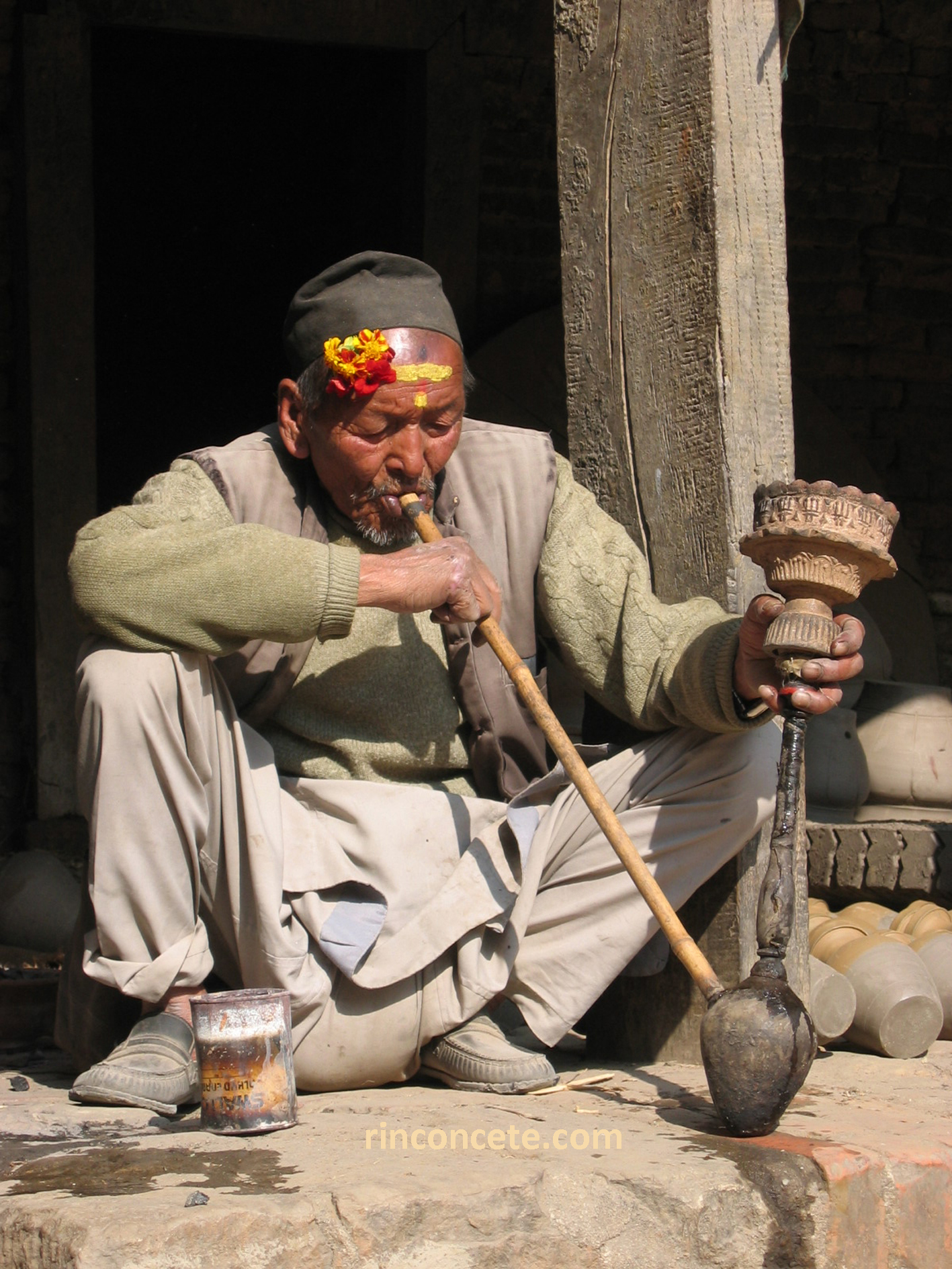 Nepal, 2004. Fumando